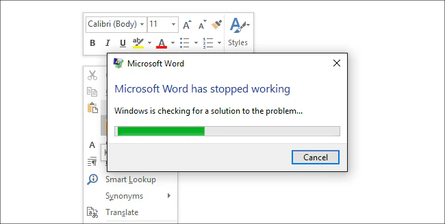 Fix Microsoft Word Stopped Working on Windows