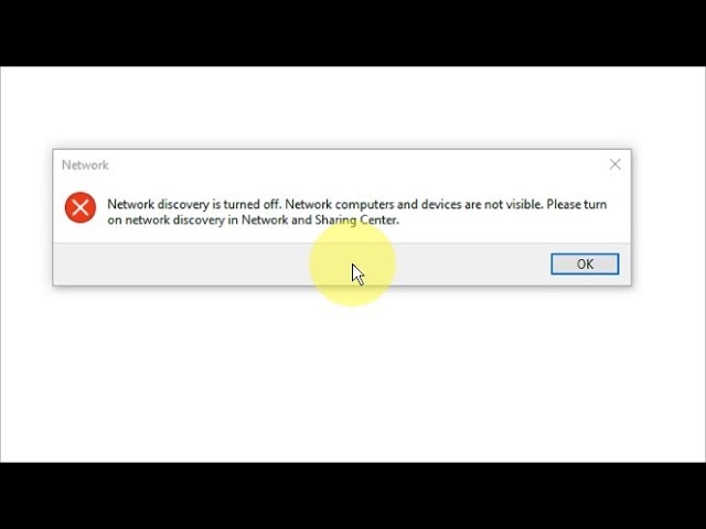 'Network Discovery is Turned Off