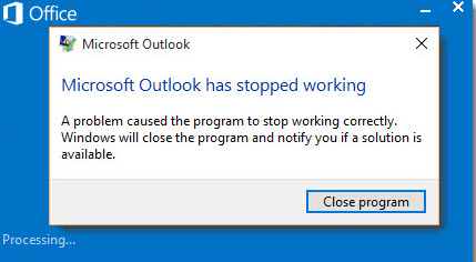 Outlook Keep Crashing