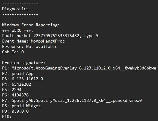 AppX Packages Crashing Error MoAppHangXProc