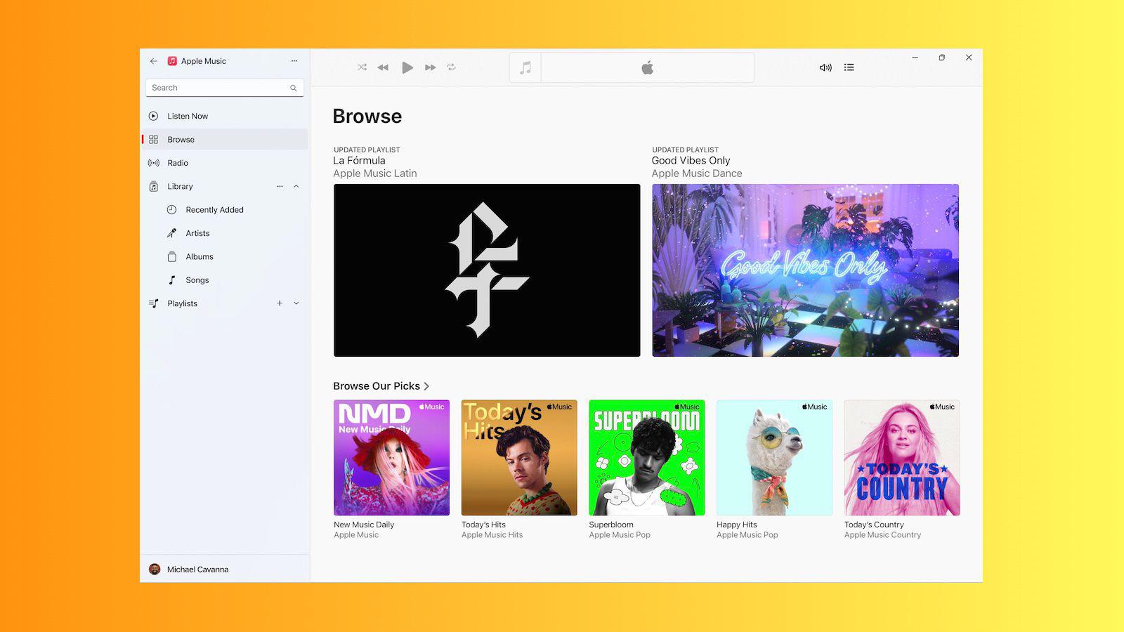 Content Restrictions in Apple Music App on Windows