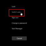 Switch Users in Windows 11