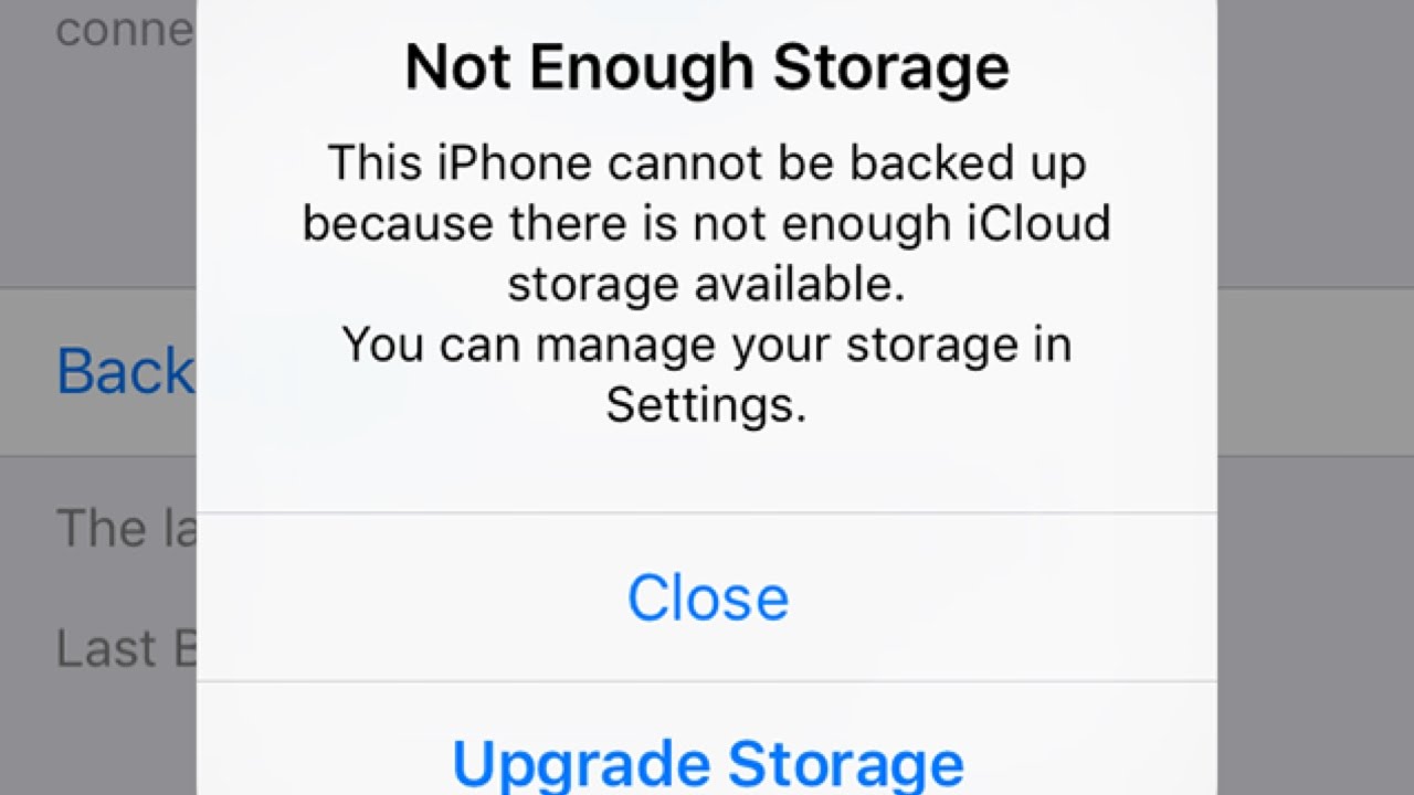 iCloud Storage Full