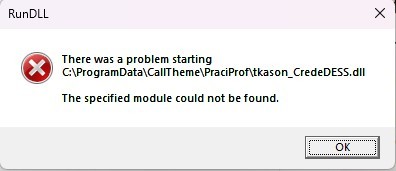 the Specified Module Could Not Be Found