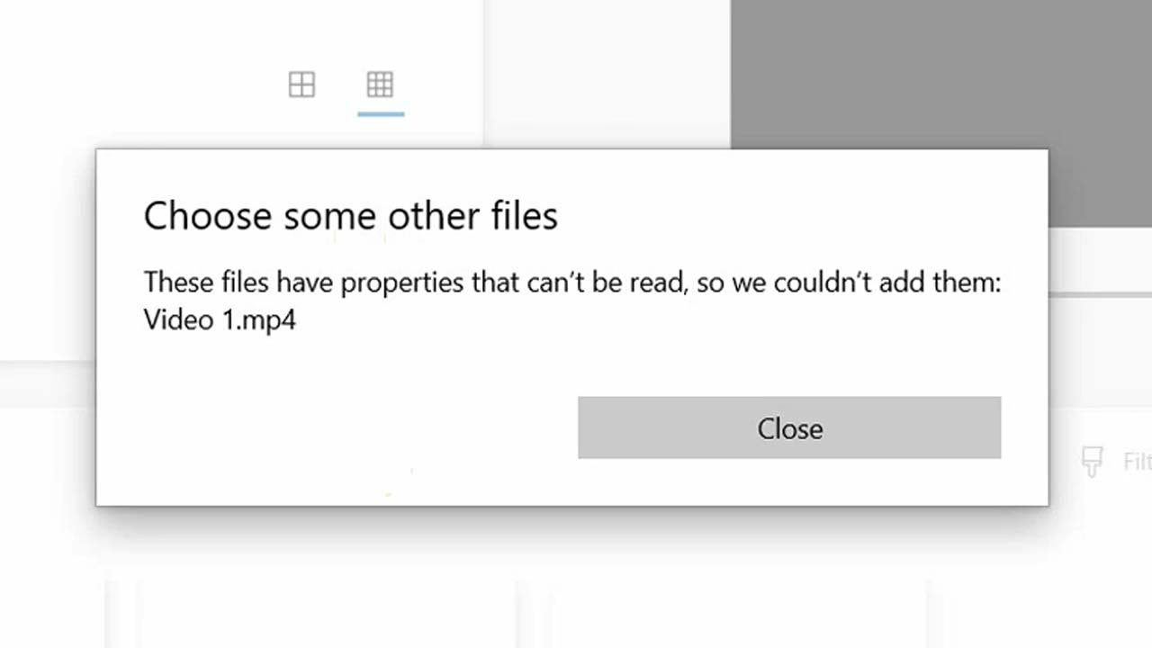 These Files Have Properties That Can’t Be Read